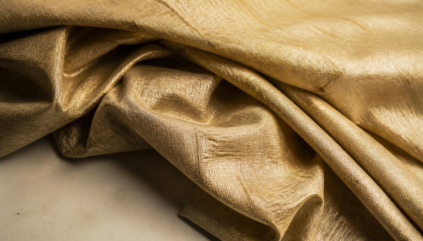 Draped handwoven Kosa silk